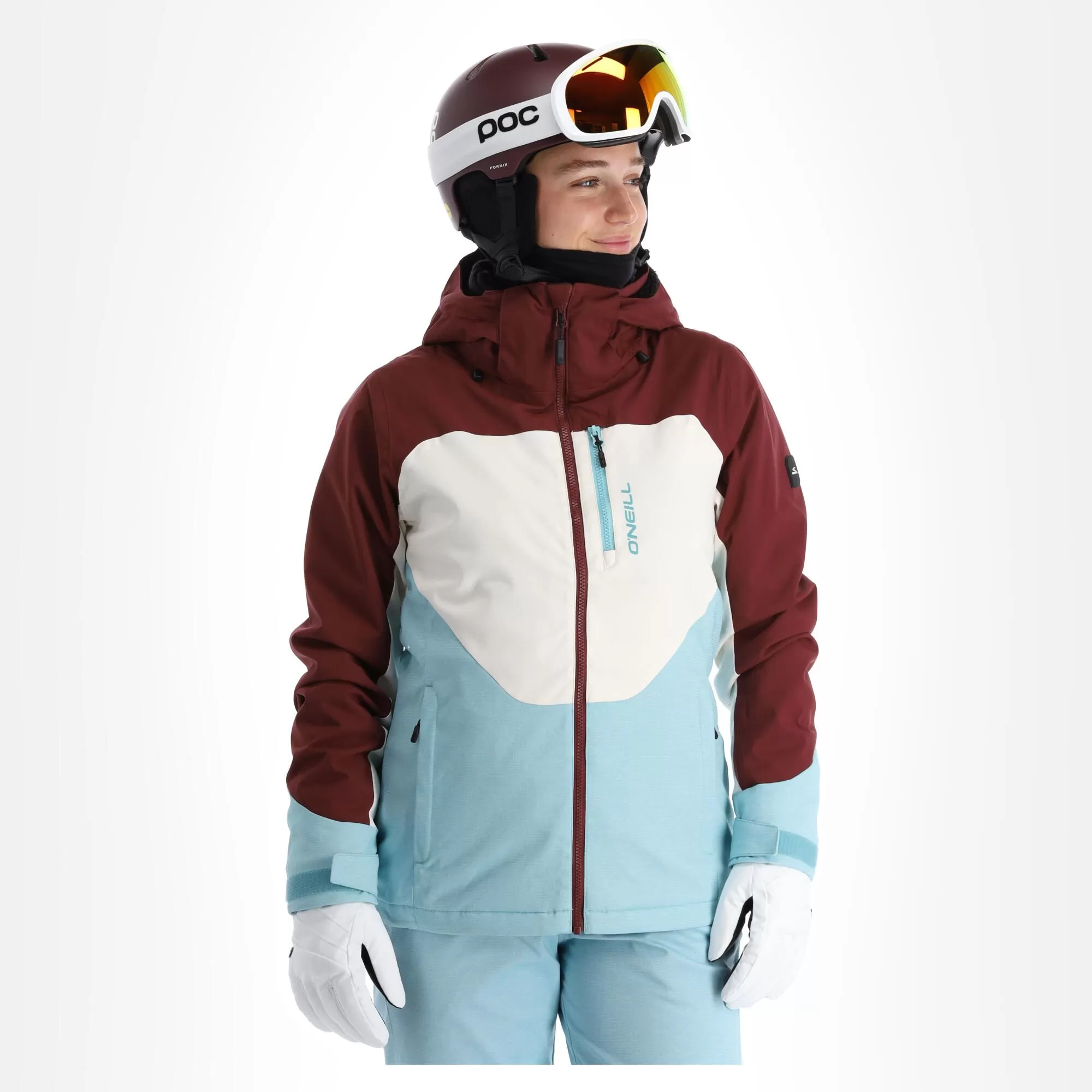 O'Neill, Diamond Ski Jacket Women Windsor Wine Colour Block Red 4 O'Neill, Diamond Ski Jacket Women Windsor Wine Colour Block Red - Image 2