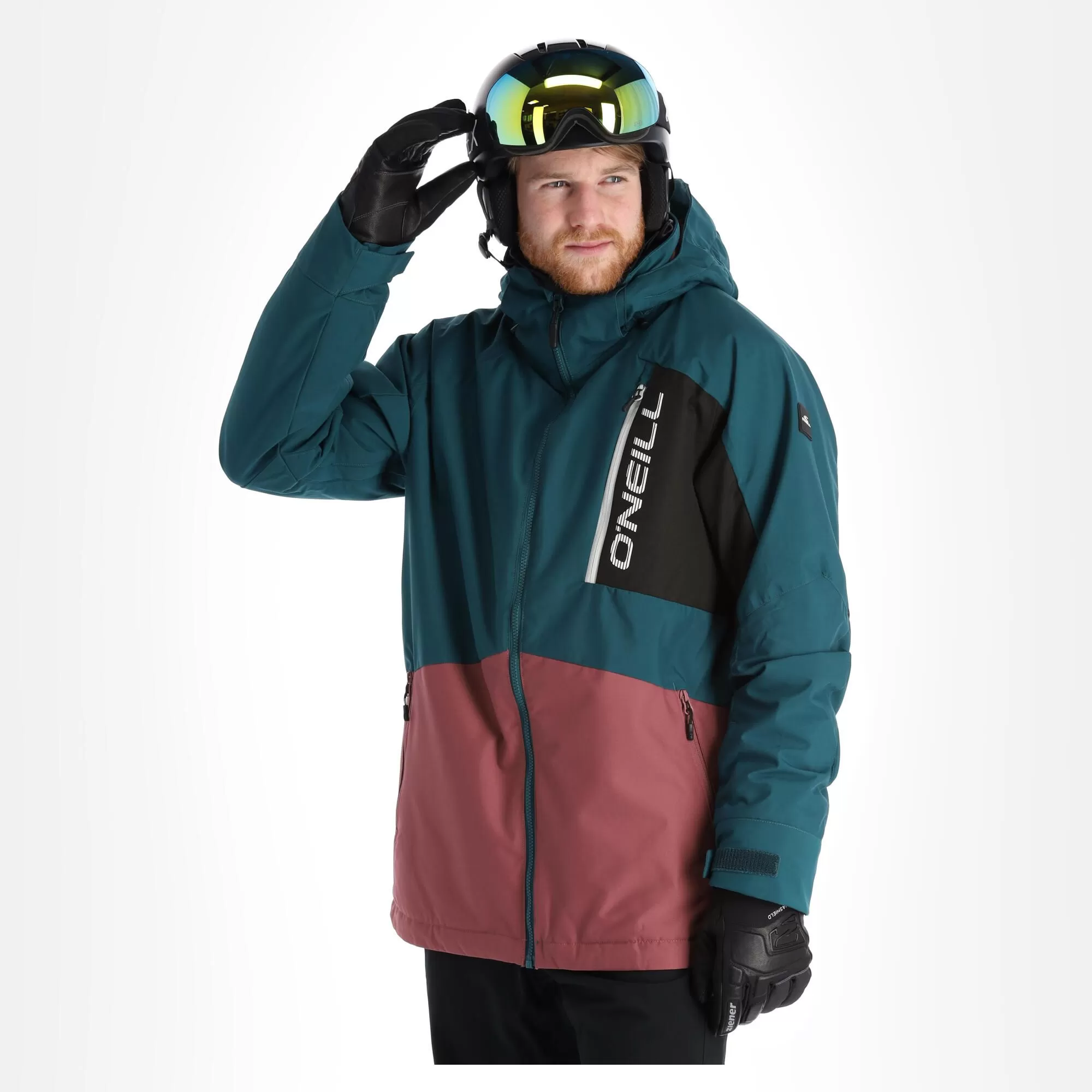O'Neill, Jigsaw Ski Jacket Men Colour Block Deap Teal Blue 4 O'Neill, Jigsaw Ski Jacket Men Colour Block Deap Teal Blue - Image 2