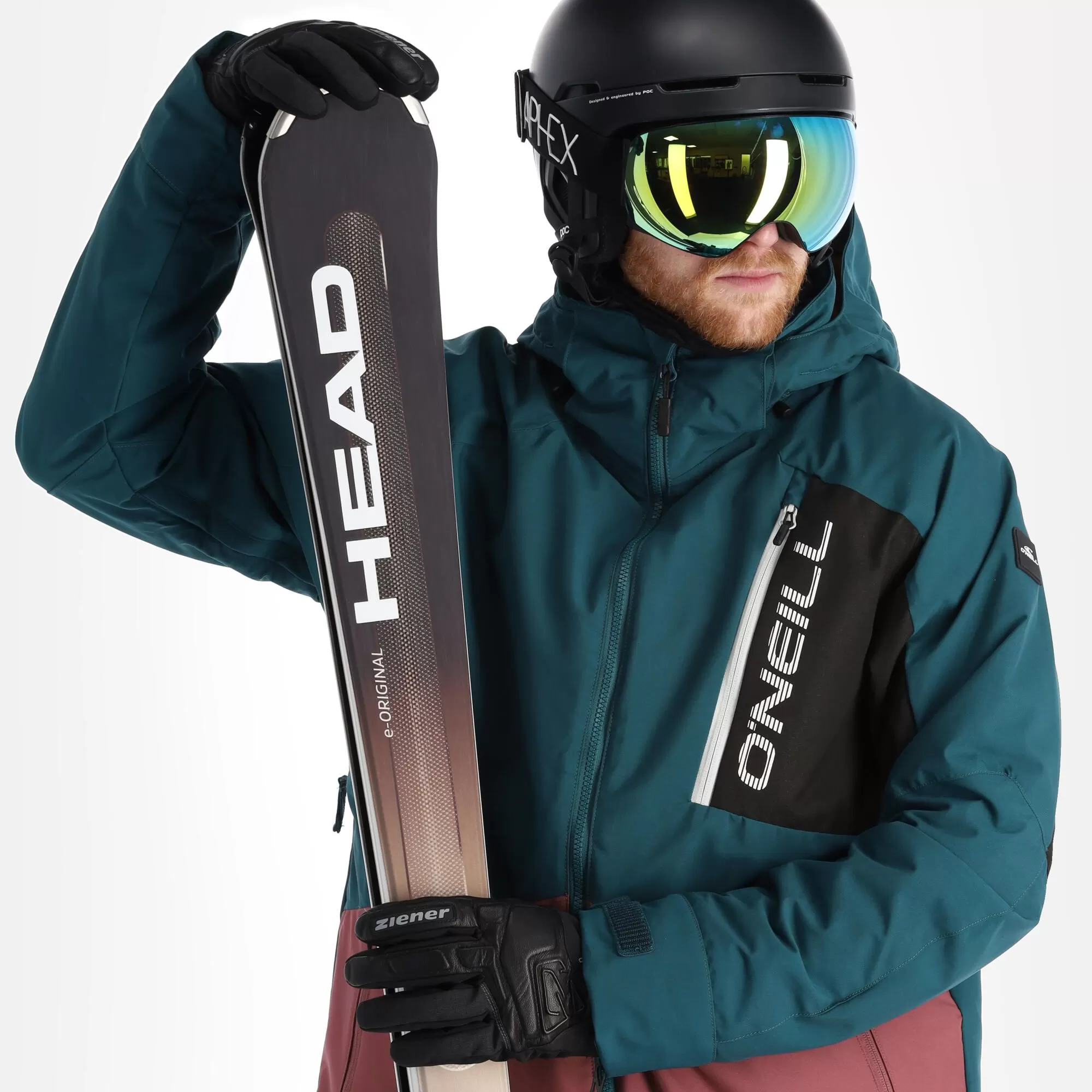 O'Neill, Jigsaw Ski Jacket Men Colour Block Deap Teal Blue 7 O'Neill, Jigsaw Ski Jacket Men Colour Block Deap Teal Blue - Image 5