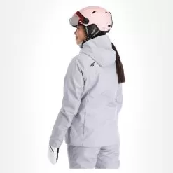4F, Kudn001 Ski Jacket Women Cold Light Melange Grey -Ski Online Store 4f kudn001 aa jas gevoerd dames cold light melange grijs 224fxxx101v1 BI 03
