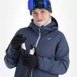 4F, Kudn001 Ski Jacket Women Denim Blue -Ski Online Store 4f kudn001 aa jas gevoerd dames denim blauw 224fxxx101v3 BI 05