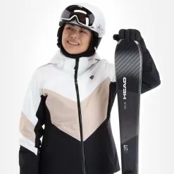 4F, Kudn008 Ski Jacket Women Beige -Ski Online Store 4f kudn008 aa jas gevoerd dames beige 224fxxx104v2 BI 05