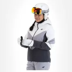 4F, Kudn008 Ski Jacket Women Dark Grey -Ski Online Store 4f kudn008 aa jas gevoerd dames dark grijs 224fxxx104v1 BI 04