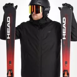 4F, Kumn001 Ski Jacket Men Deep Black -Ski Online Store 4f kumn001 aa jas gevoerd heren deep zwart 224fxxx106v2 BI 05