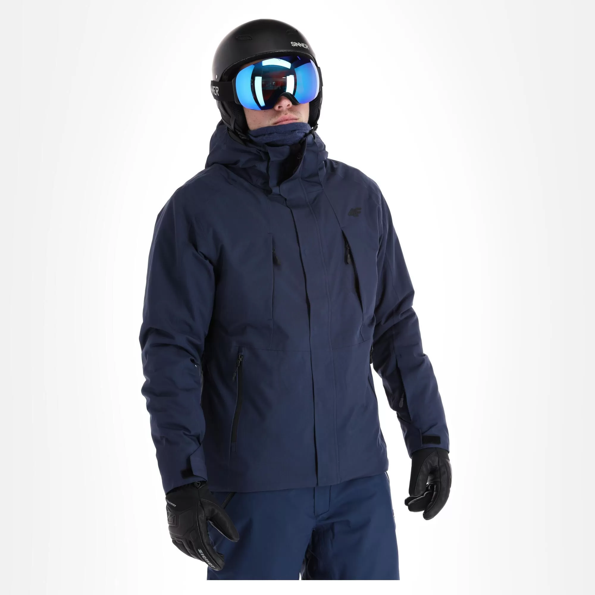4F, Kumn004 Ski Jacket Men Navy Blue 6 4F, Kumn004 Ski Jacket Men Navy Blue - Image 4