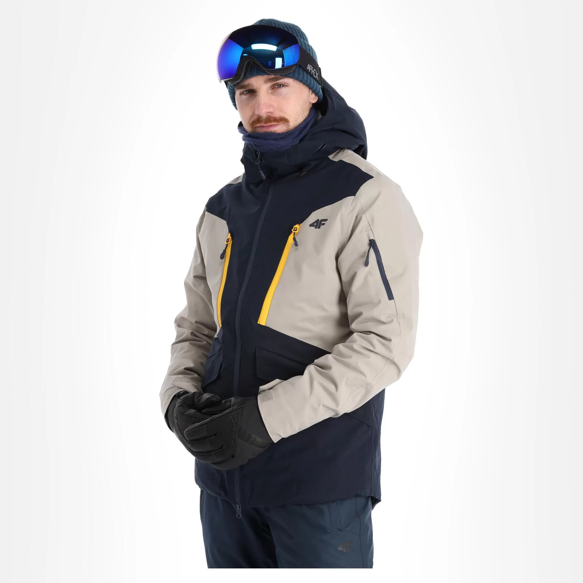 4F, Kumn008 Ski Jacket Men Dark Blue 6 4F, Kumn008 Ski Jacket Men Dark Blue - Image 4