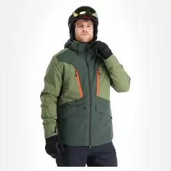 4F, Kumn008 Ski Jacket Men Dark Green -Ski Online Store 4f kumn008 aa jas gevoerd heren dark groen 224fxxx109v3 BI 04