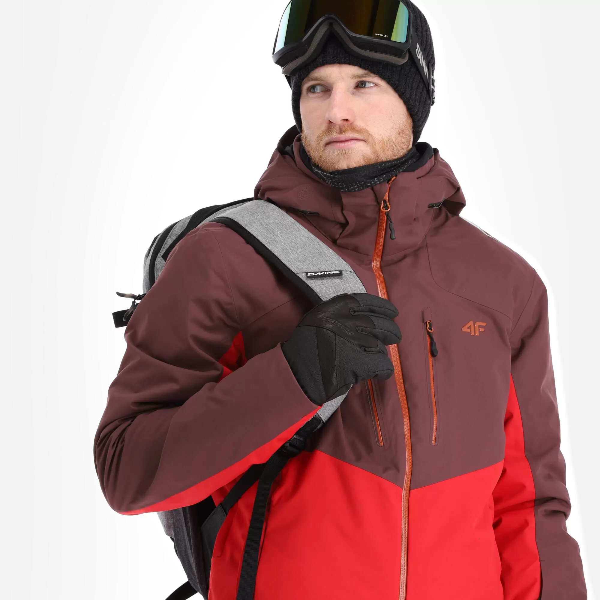 4F, Kumn011 Ski Jacket Men Burgundy Purple 7 4F, Kumn011 Ski Jacket Men Burgundy Purple - Image 5