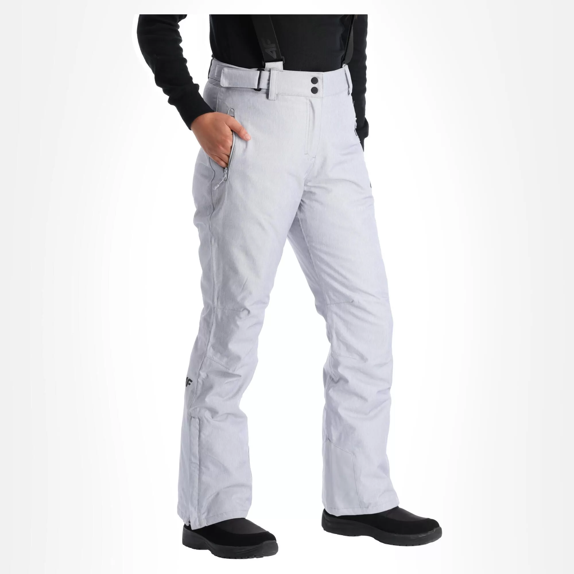 4F, Spdn001 Ski Pants Women Cold Light Melange Grey 6 4F, Spdn001 Ski Pants Women Cold Light Melange Grey - Image 4