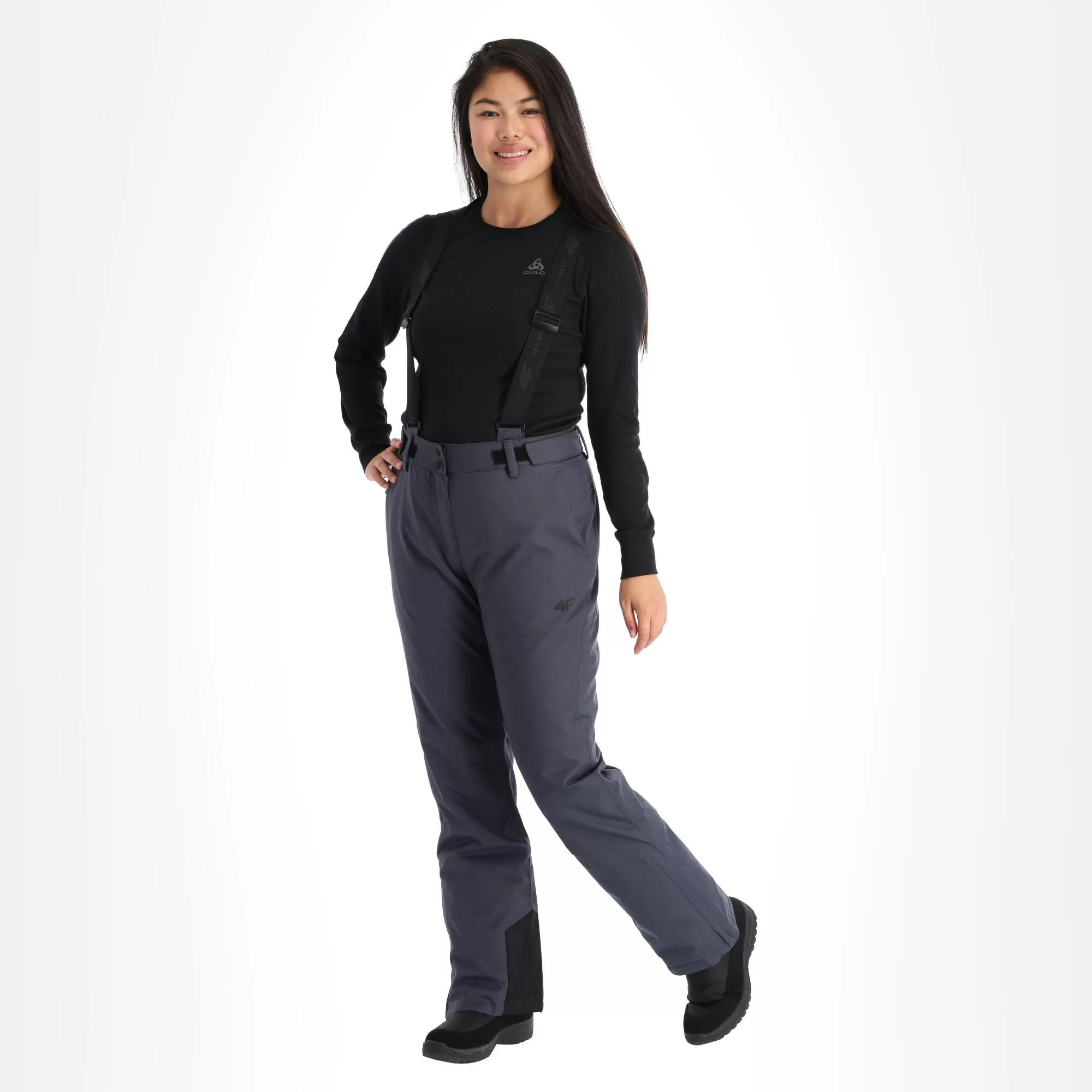 4F, Spdn002 Ski Pants Women Dark Grey 3 4F, Spdn002 Ski Pants Women Dark Grey