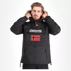 Geographical Norway, Barman Men 068 Bs2 Winter Anorak Men Black -Ski Online Store aa19geow10a bi 04