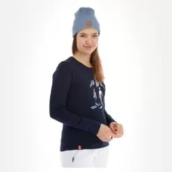 Almgwand, Schalberalm T-shirt Women Dark Blue 10 Almgwand, Schalberalm T-shirt Women Dark Blue -Ski Online Store almgwand schalberalm gb t shirt dames dark blauw 22almgw106v1 BI 04