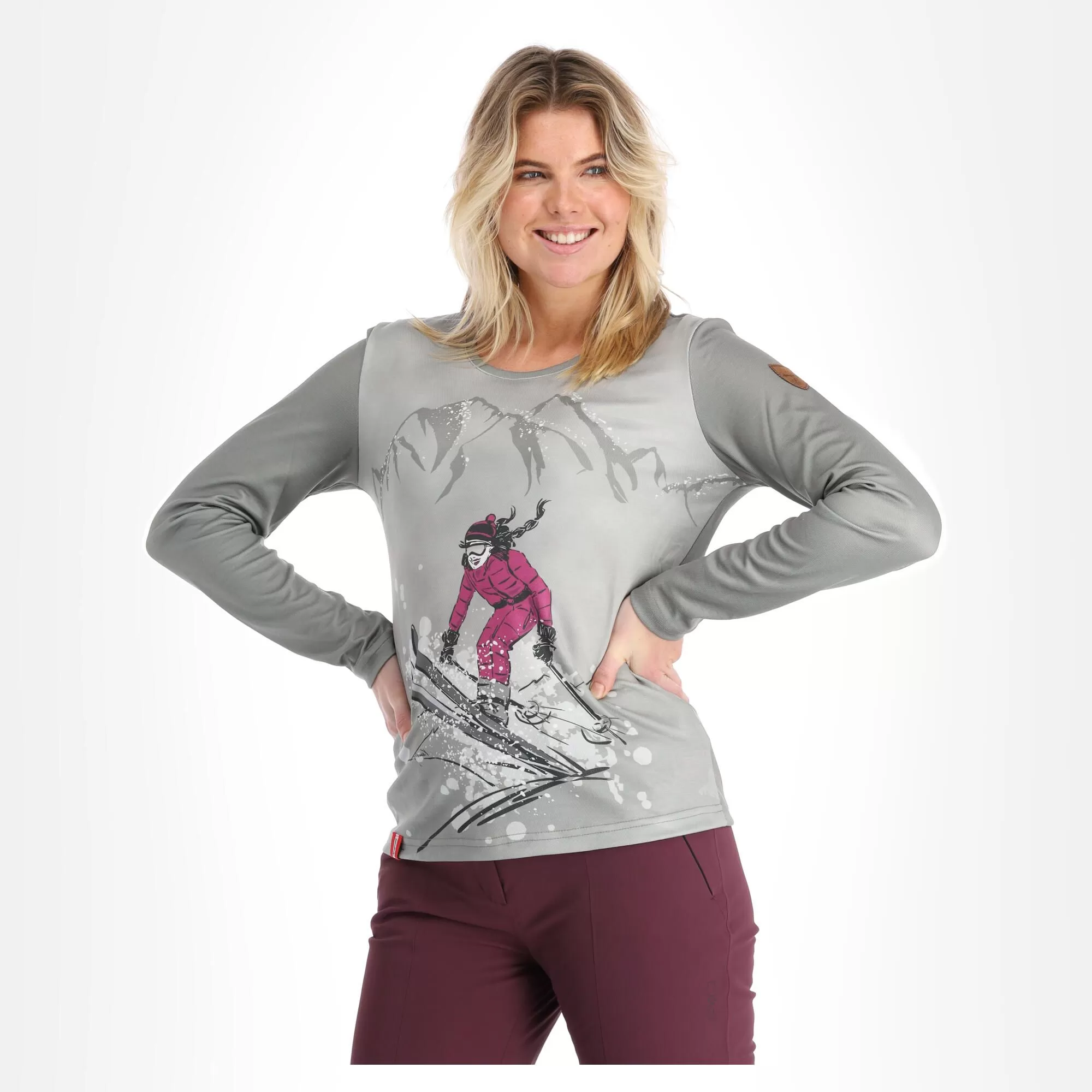 Almgwand, Schnaitstadlalm T-shirt Women Grey 4 Almgwand, Schnaitstadlalm T-shirt Women Grey - Image 2