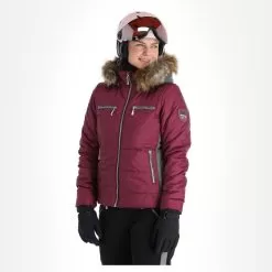 Almgwand, Stongerhohe Ski Jacket Women Aubergine Grey, Purple -Ski Online Store almgwand stongerhohe aa jas gevoerd dames aubergine grijs paars 22almgw117v2 BI 04