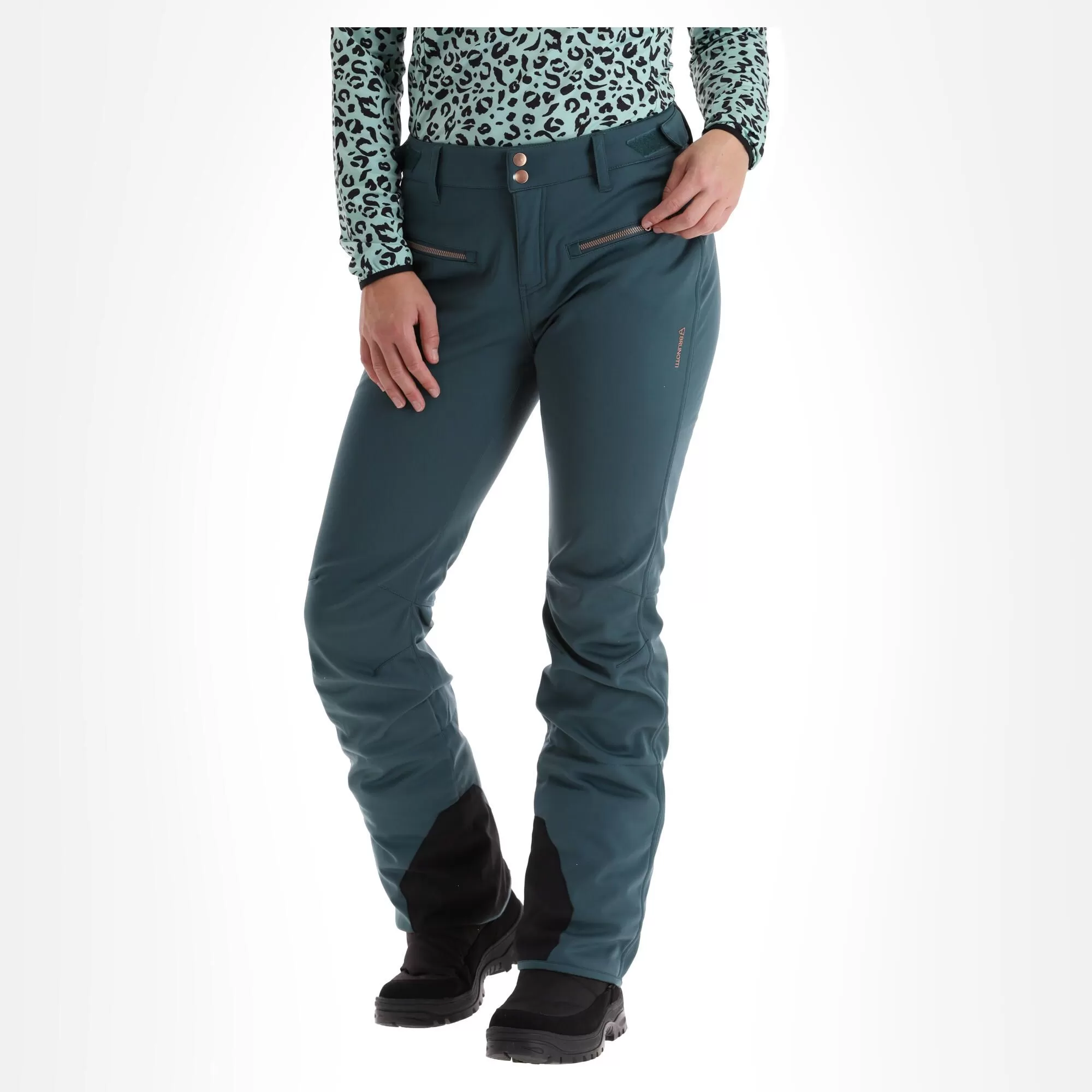 Brunotti, Coldlake-N Softshell Ski Pants Women Glass Green 4 Brunotti, Coldlake-N Softshell Ski Pants Women Glass Green - Image 2