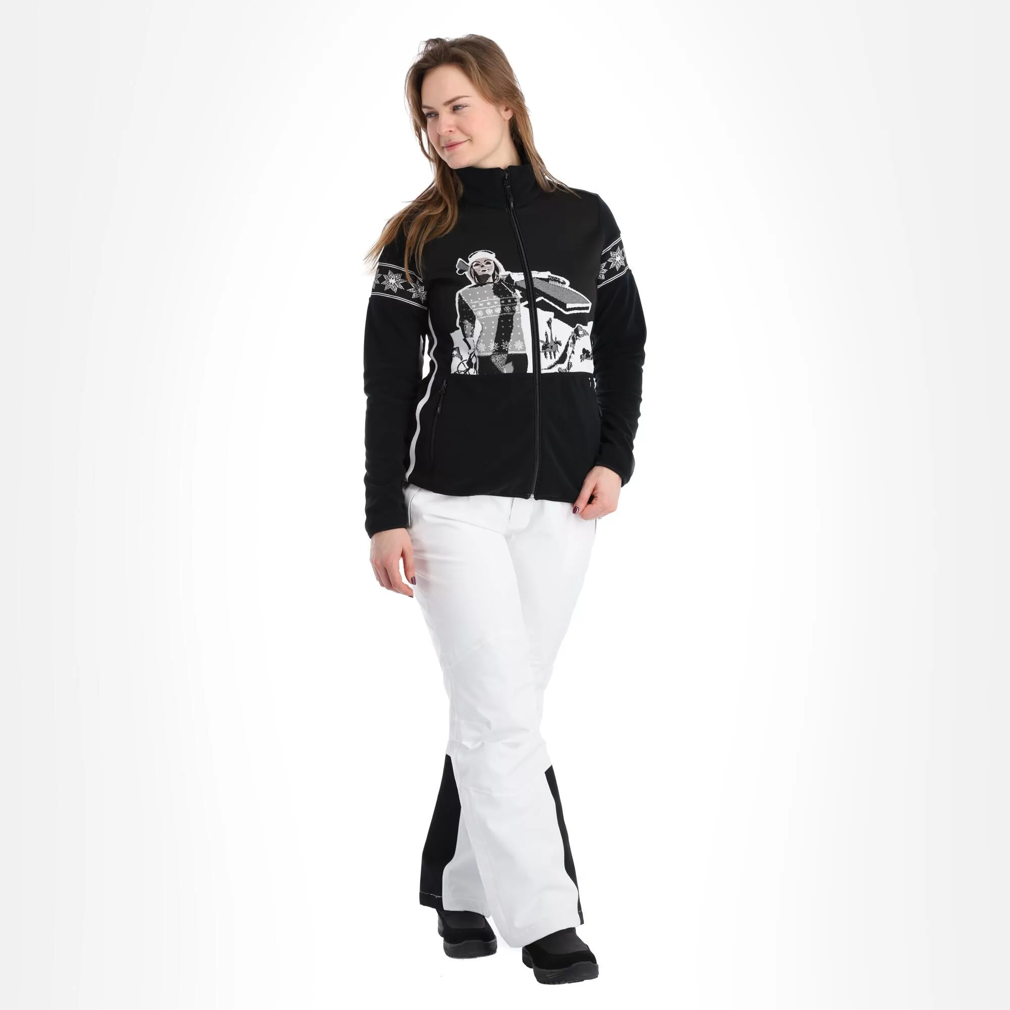 CMP, 31J1136 Jacket Women Black, White 3 CMP, 31J1136 Jacket Women Black, White