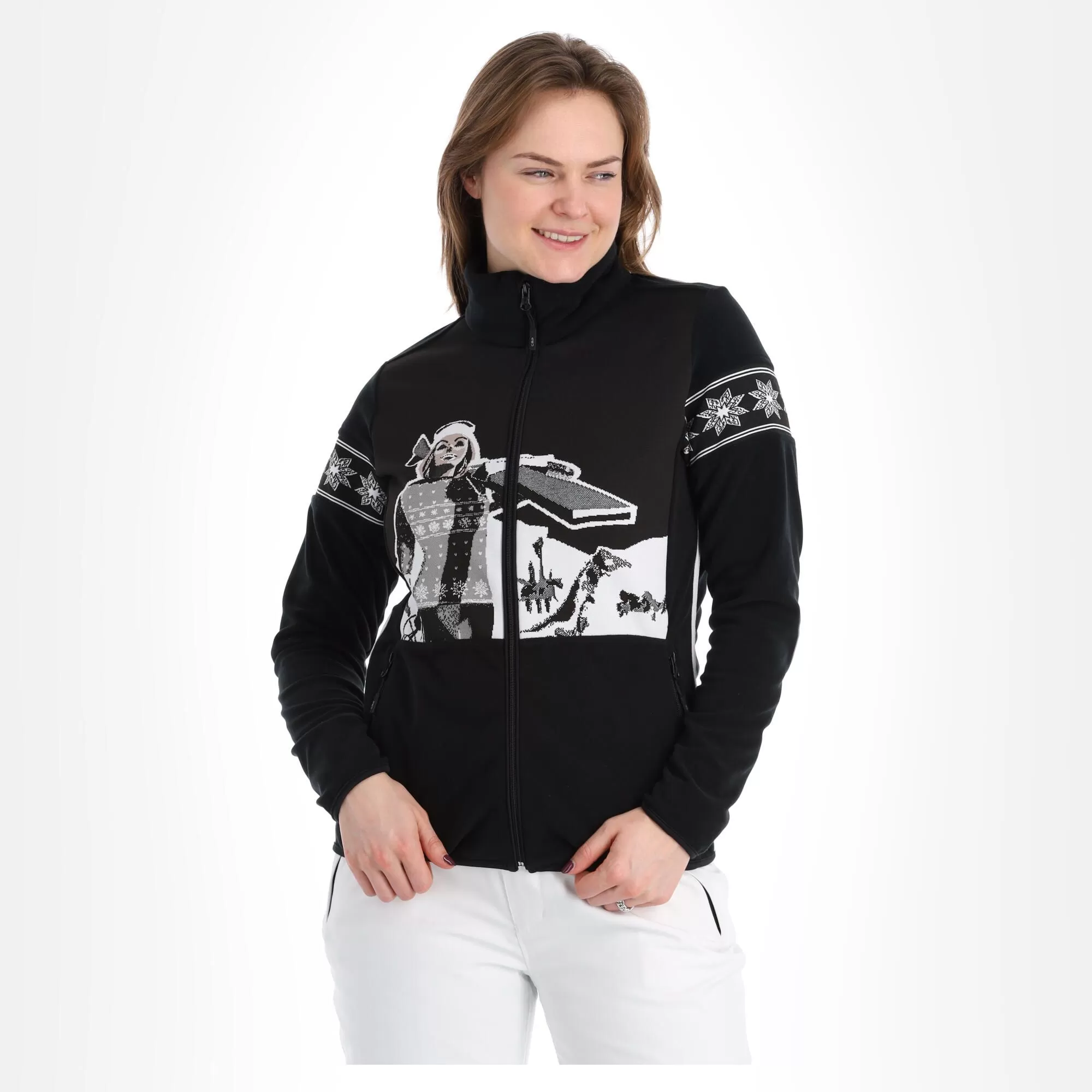 CMP, 31J1136 Jacket Women Black, White 4 CMP, 31J1136 Jacket Women Black, White - Image 2