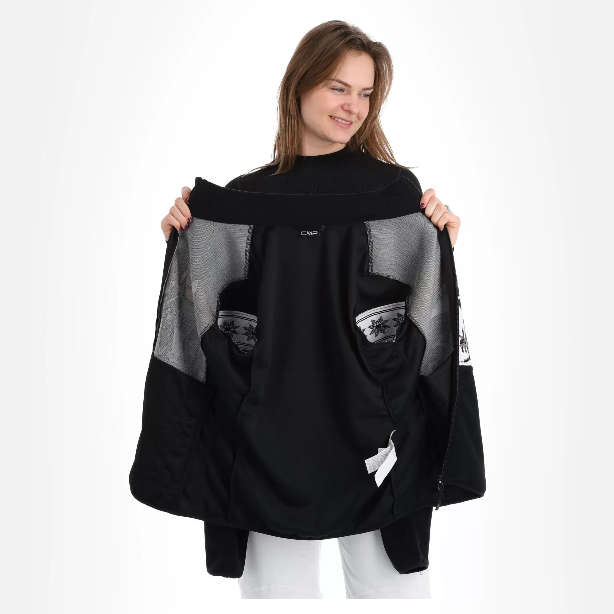 CMP, 31J1136 Jacket Women Black, White 7 CMP, 31J1136 Jacket Women Black, White - Image 5