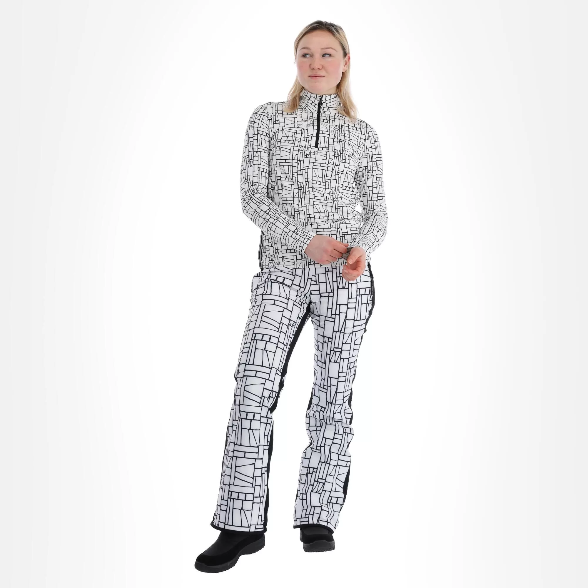 CMP, 31L1016 Pullover Women Black, White 3 CMP, 31L1016 Pullover Women Black, White