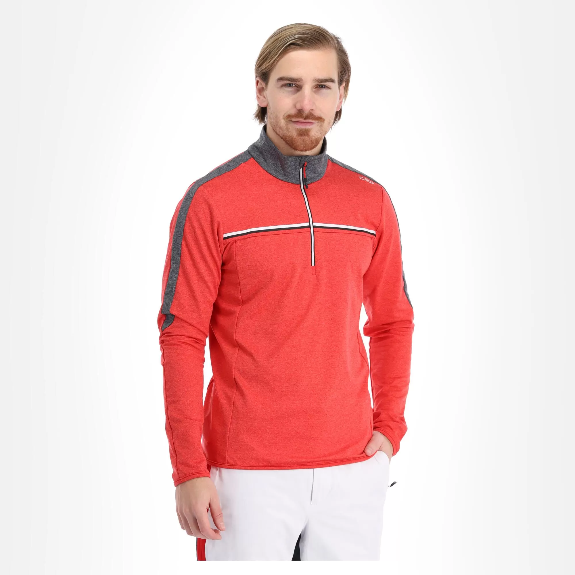 CMP, 32L0197 Pullover Men Ferrari Melange Red 4 CMP, 32L0197 Pullover Men Ferrari Melange Red - Image 2