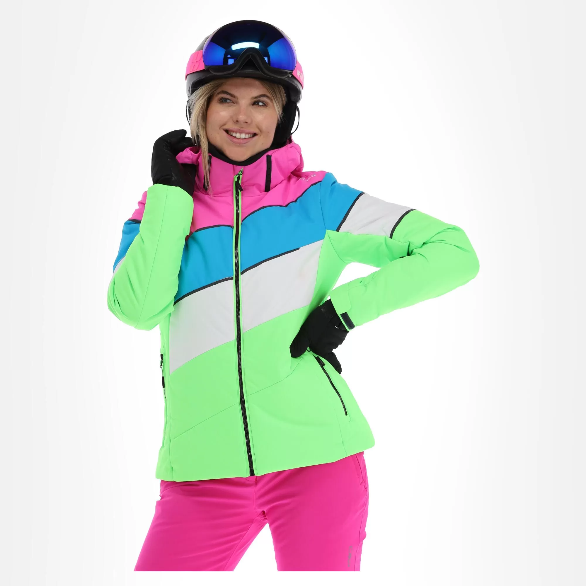 CMP, 32W0236 Ski Jacket Women Apple Fluo Green 4 CMP, 32W0236 Ski Jacket Women Apple Fluo Green - Image 2