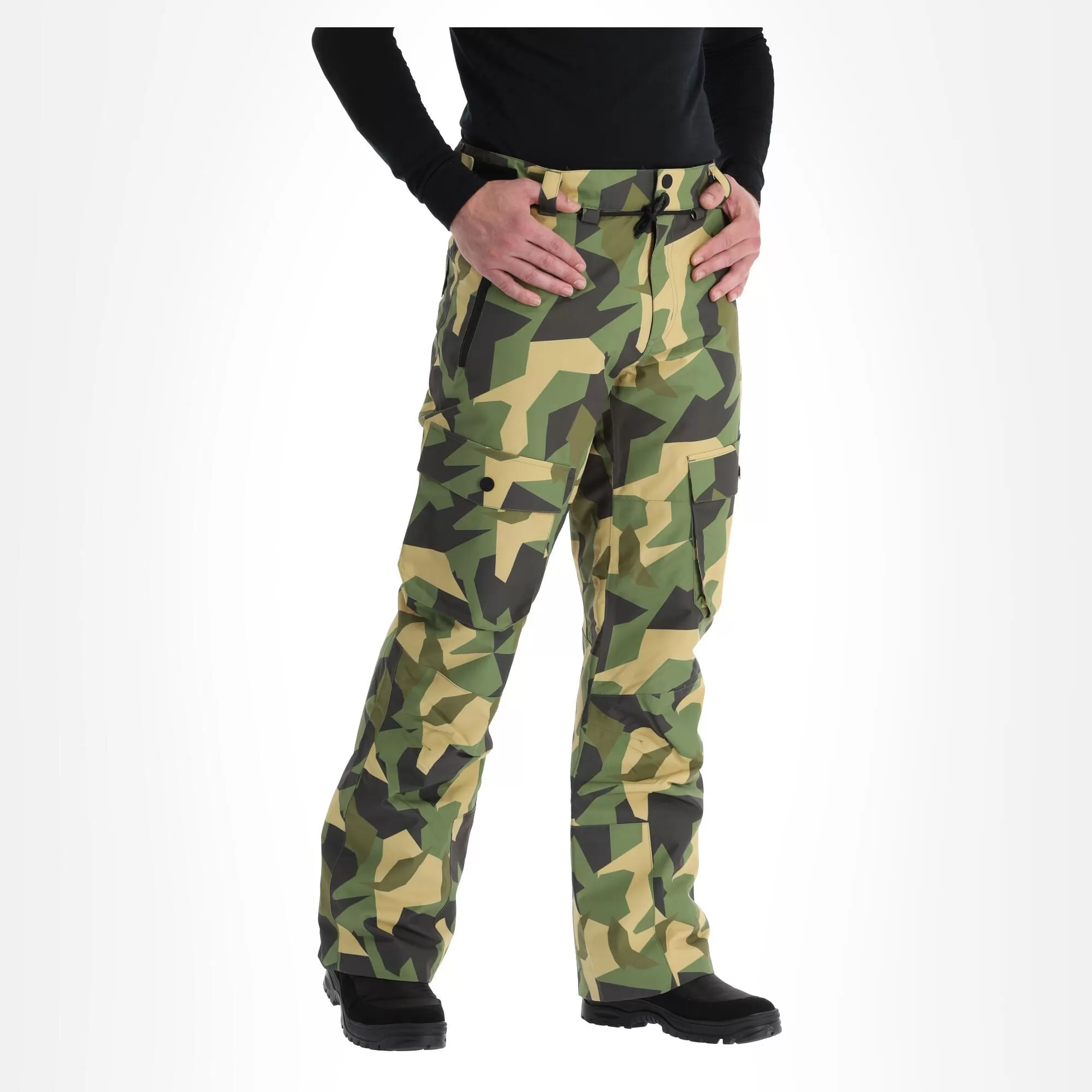 ColourWear, Flight Pants Ski Pants Men Camo Olive Green 4 ColourWear, Flight Pants Ski Pants Men Camo Olive Green - Image 2