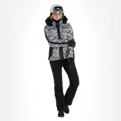 Dare 2b X Julien Macdonald, Mastery Ski Jacket Women Blurred Animal Print White