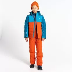 Dare2b, Cheerful II Ski Jacket Kids Fjord Blue, Orange -Ski Online Store dare2b cheerful ii aa jas gevoerd kinderen fjord blauw oranje 22dare2107v2 BI 09