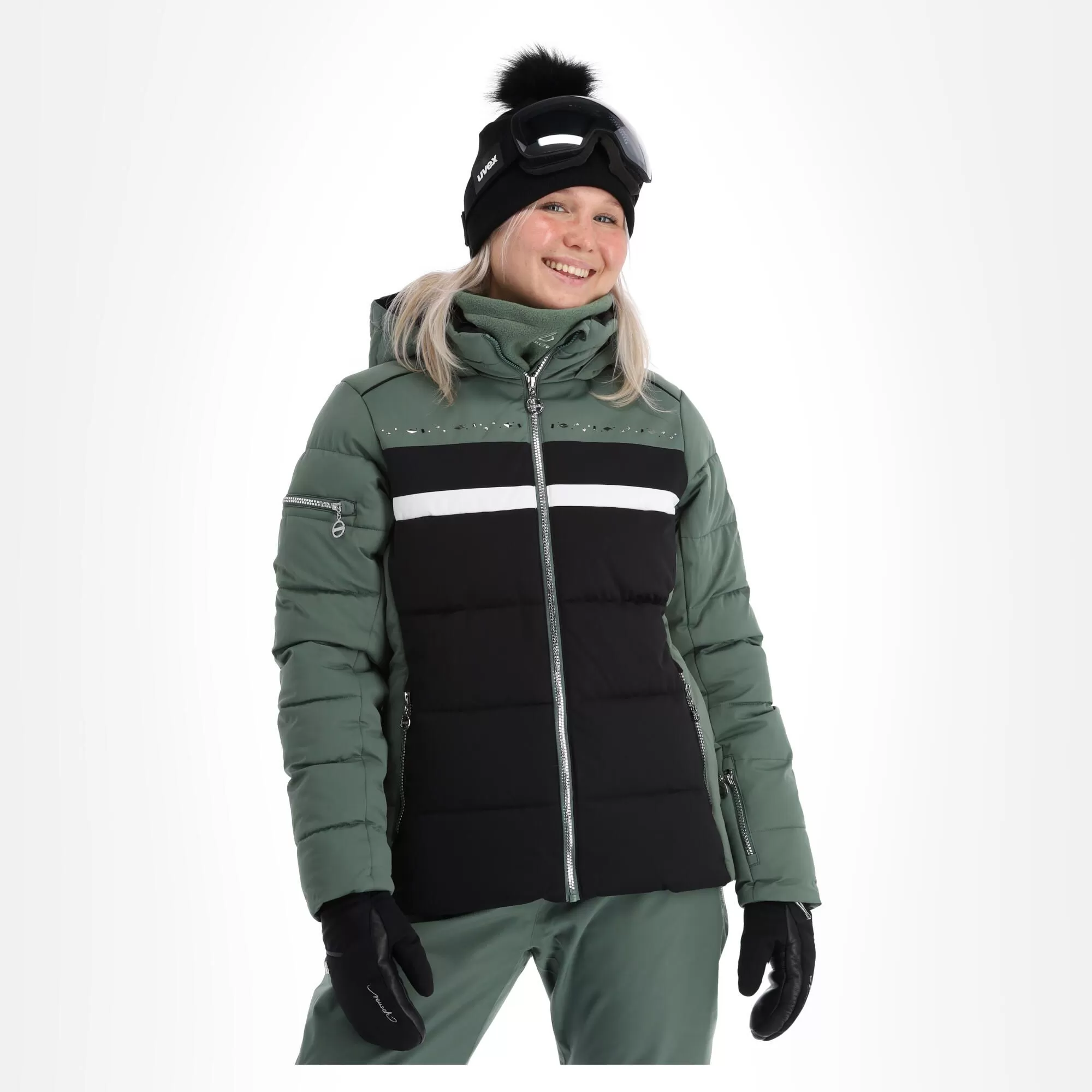 Dare2b, Crystallize Ski Jacket Women Duck Black, Green 4 Dare2b, Crystallize Ski Jacket Women Duck Black, Green - Image 2