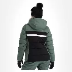 Dare2b, Crystallize Ski Jacket Women Duck Black, Green 9 Dare2b, Crystallize Ski Jacket Women Duck Black, Green -Ski Online Store dare2b crystallize aa jas gevoerd dames duck groen zwart 22dare2160v3 BI 03