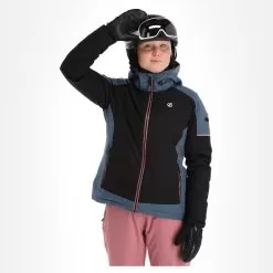 Dare2b, Enliven Ski Jacket Women Black, Grey -Ski Online Store dare2b enliven aa jas gevoerd dames grijs zwart 22dare2154v4 BI 04