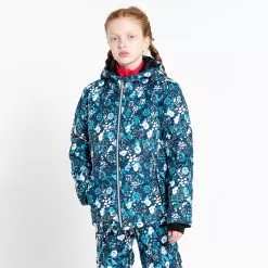 Dare2b, Girls Verdict Ski Jacket Kids Floral Print River Blue -Ski Online Store dare2b girls verdict aa jas gevoerd kinderen floral print river 22dare2101v3 BI 08
