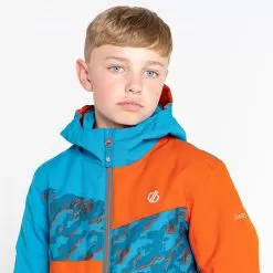 Dare2b, Glee II Ski Jacket Kids Fjord Blue, Orange -Ski Online Store dare2b glee ii aa jas gevoerd kinderen fjord blauw oranje 22dare2108v2 BI 09