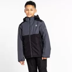 Dare2b, Impose III Ski Jacket Kids Ebony Black, Grey -Ski Online Store dare2b impose iii aa jas gevoerd kinderen ebony grijs zwart 22dare2110v1 BI 08