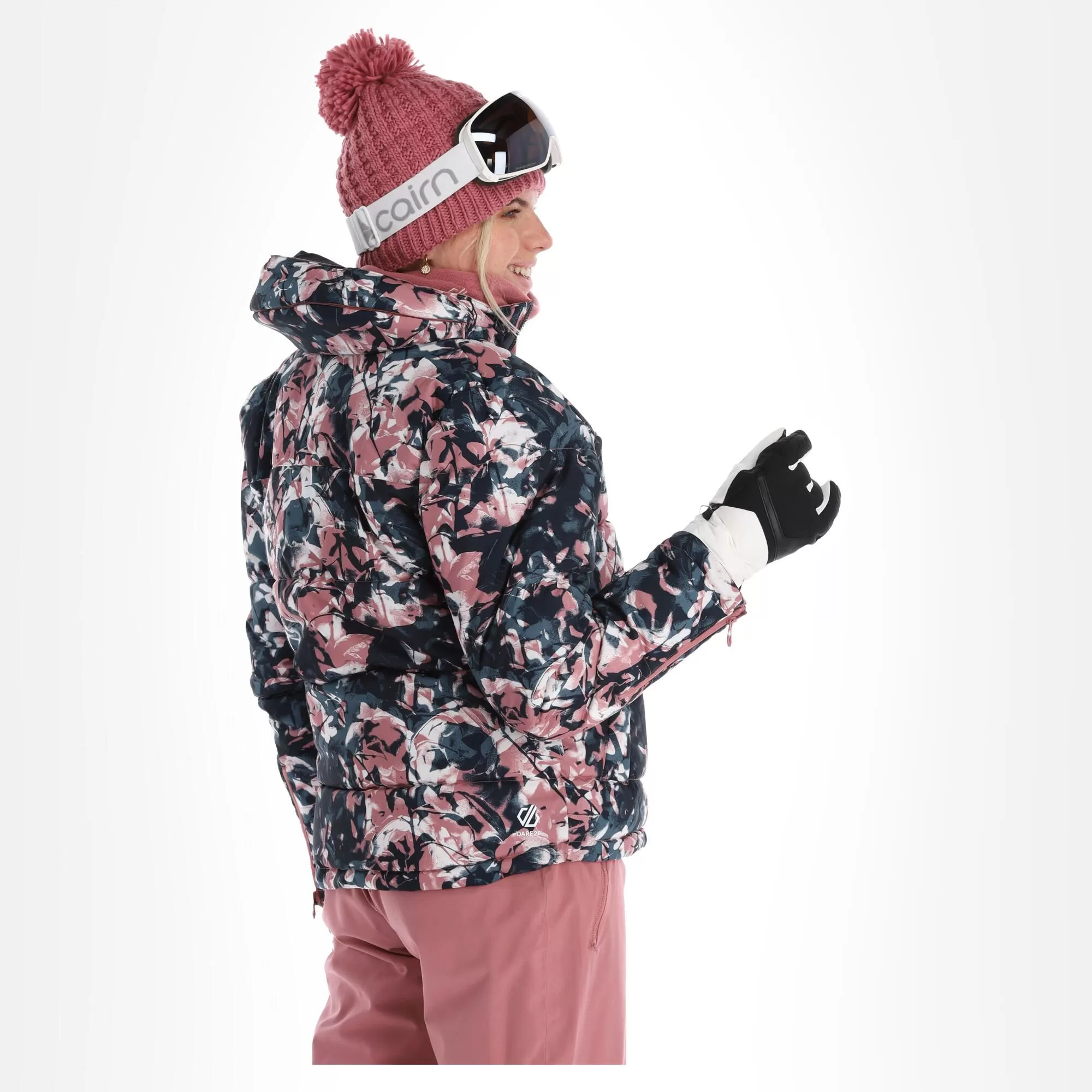 Dare2b, Verdict Ski Jacket Women Abstract Floral Print Mesa Pink 5 Dare2b, Verdict Ski Jacket Women Abstract Floral Print Mesa Pink - Image 3