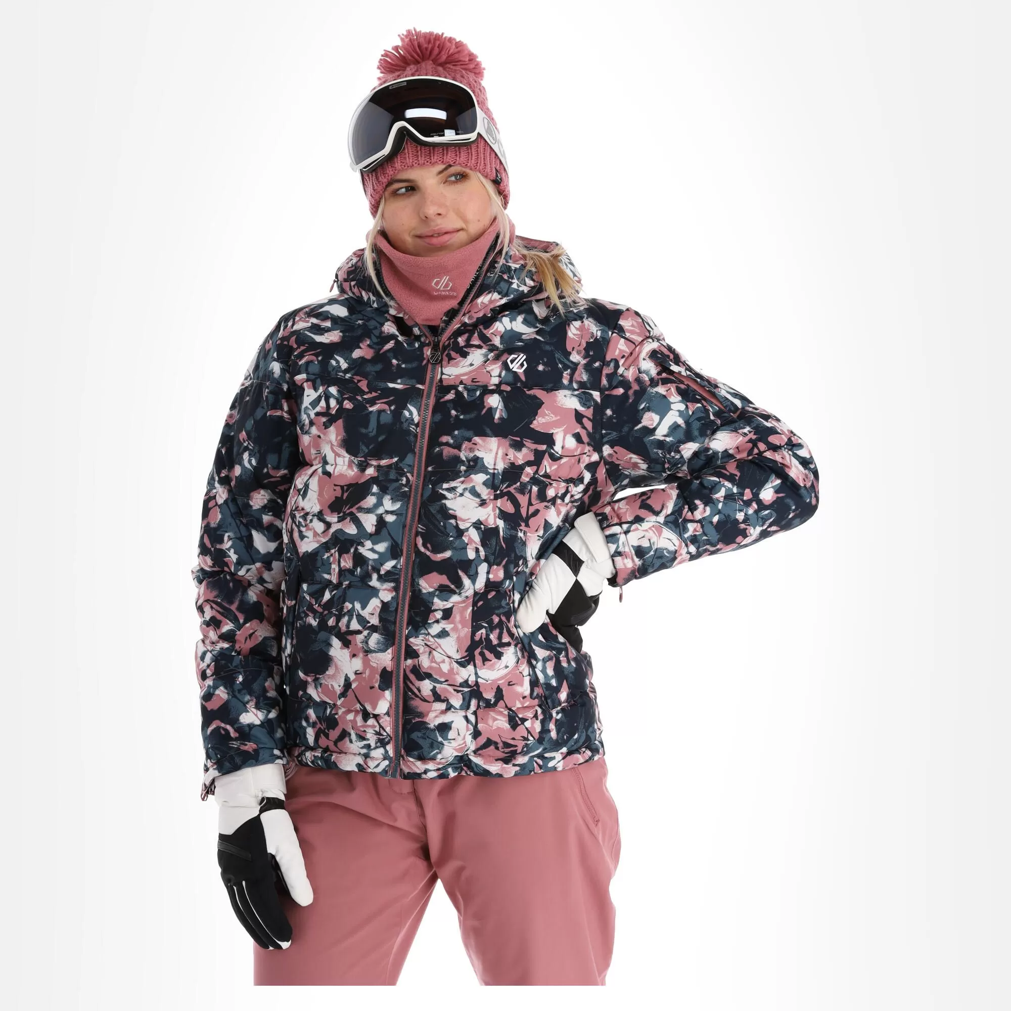 Dare2b, Verdict Ski Jacket Women Abstract Floral Print Mesa Pink 6 Dare2b, Verdict Ski Jacket Women Abstract Floral Print Mesa Pink - Image 4