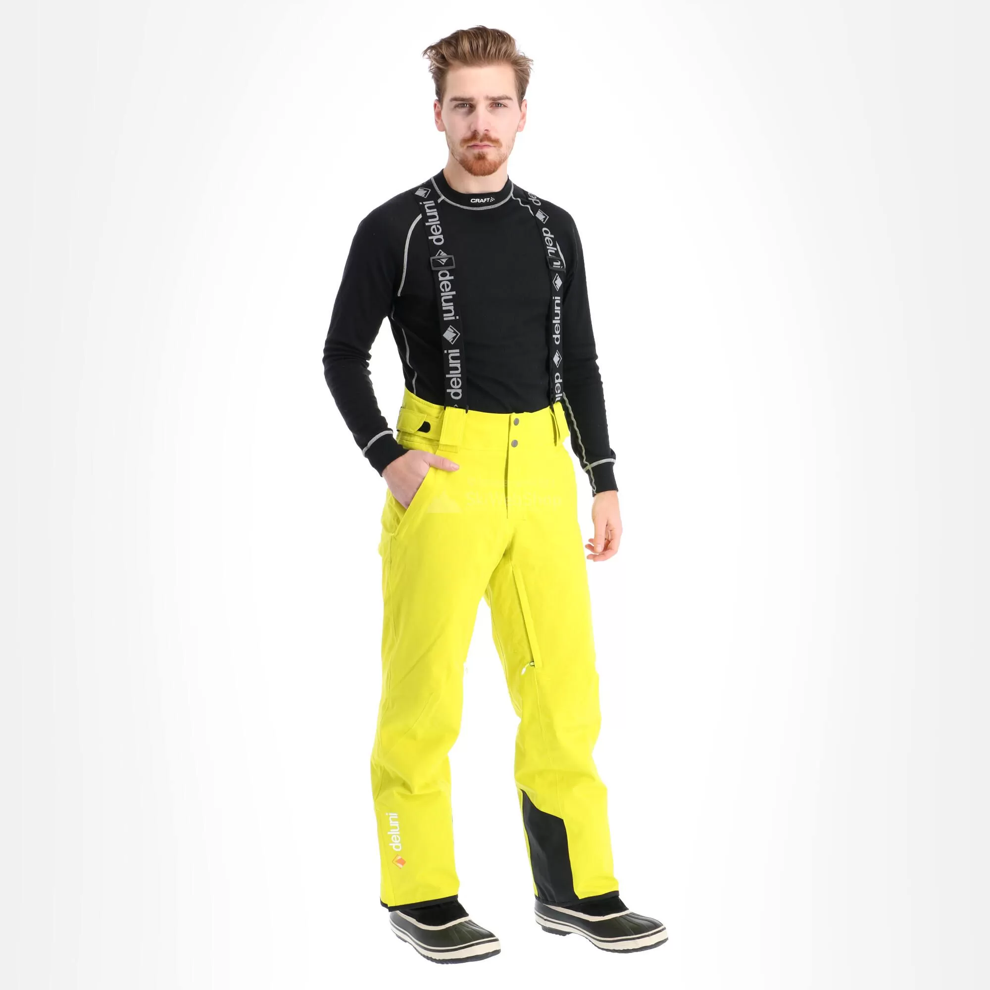 Deluni, Challenger 2, Ski Pants, Men, Yellow/green 4 Deluni, Challenger 2, Ski Pants, Men, Yellow/green - Image 2