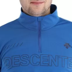 Descente, 1/4 Zip T-Neck Pullover Men Blue 11 Descente, 1/4 Zip T-Neck Pullover Men Blue -Ski Online Store descente 1 4 zip t neck ga ski pully heren blauw 22desce101v5 BI 05