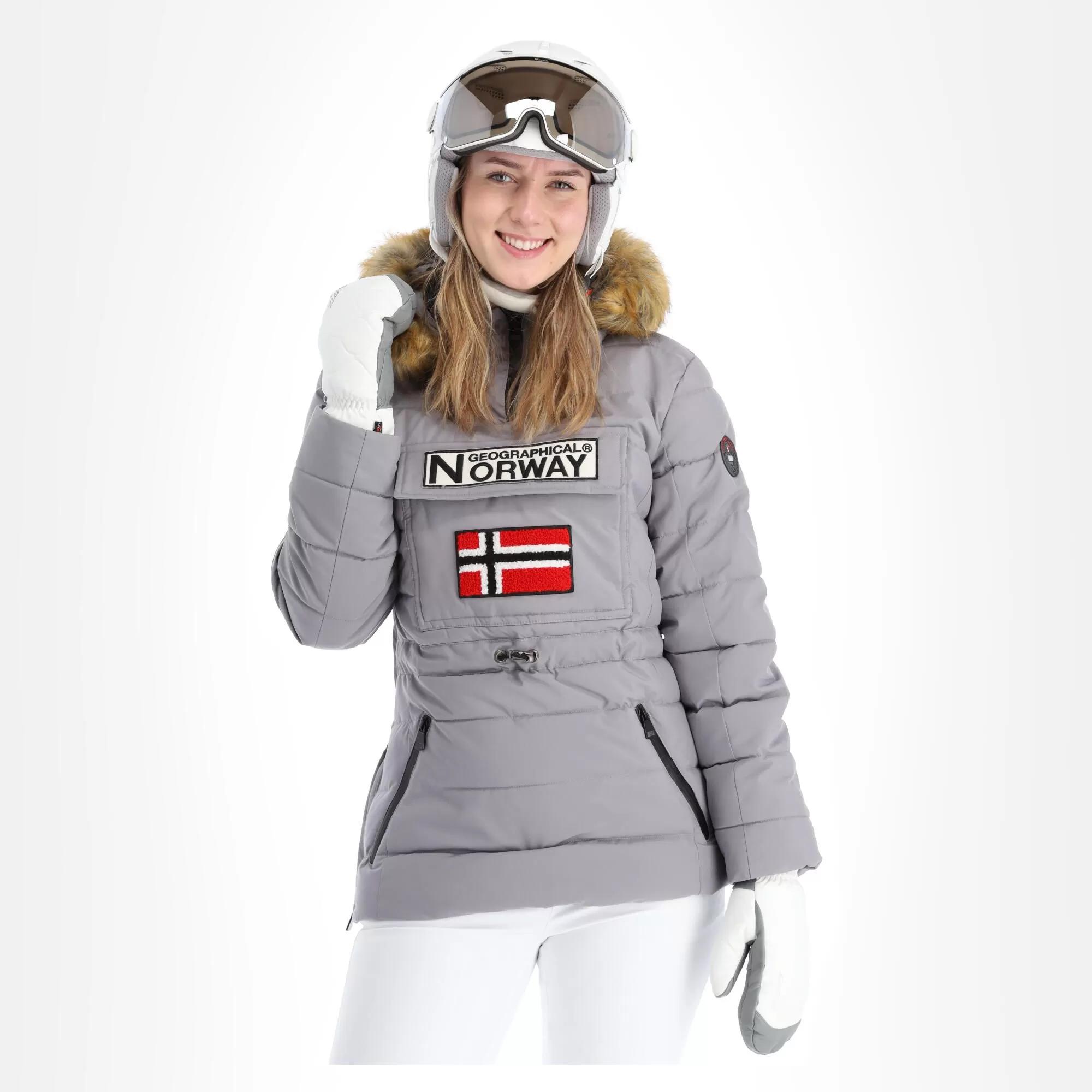 Geographical Norway, Belinda Lady New 001 + Bs Winter Anorak Women Grey 4 Geographical Norway, Belinda Lady New 001 + Bs Winter Anorak Women Grey - Image 2