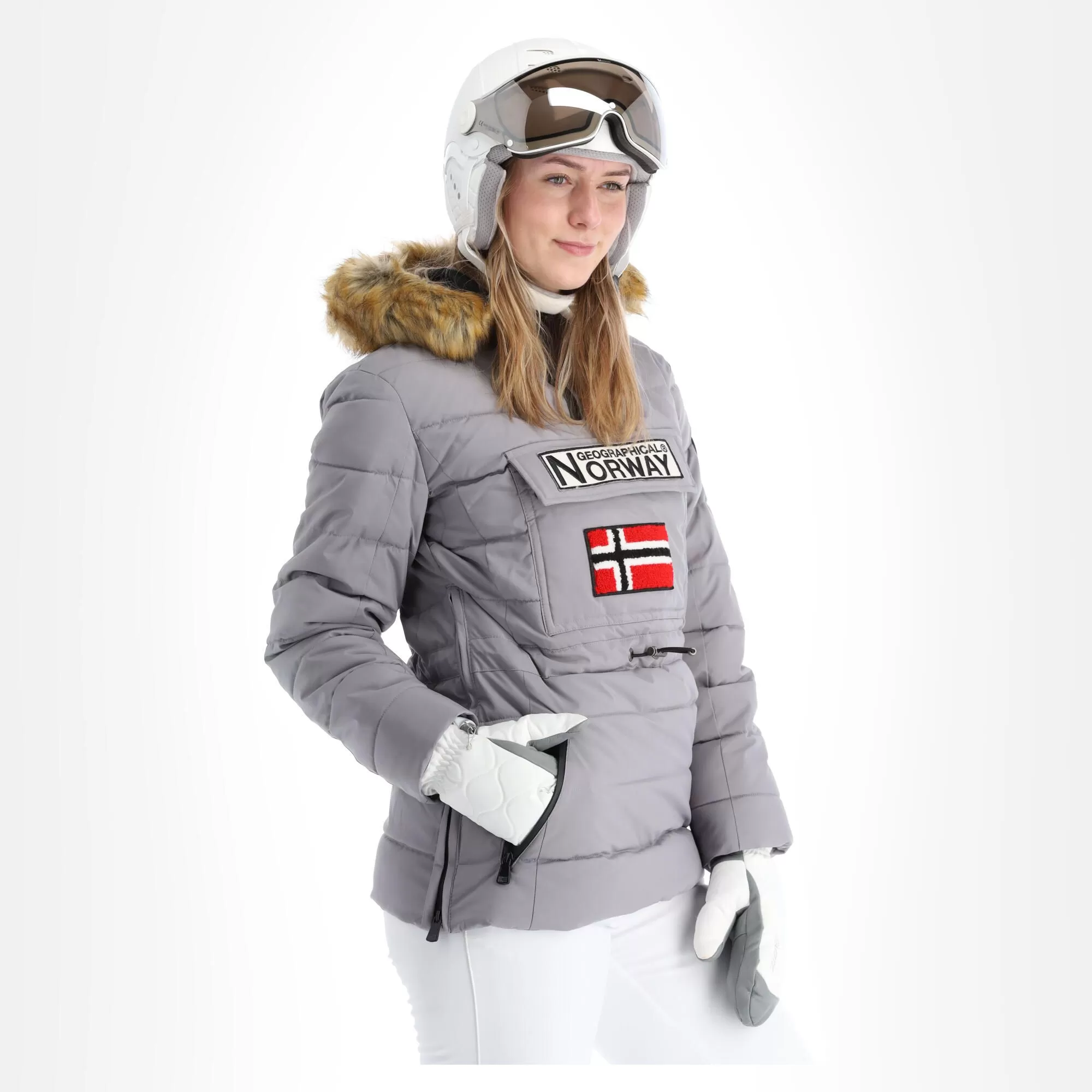 Geographical Norway, Belinda Lady New 001 + Bs Winter Anorak Women Grey 6 Geographical Norway, Belinda Lady New 001 + Bs Winter Anorak Women Grey - Image 4