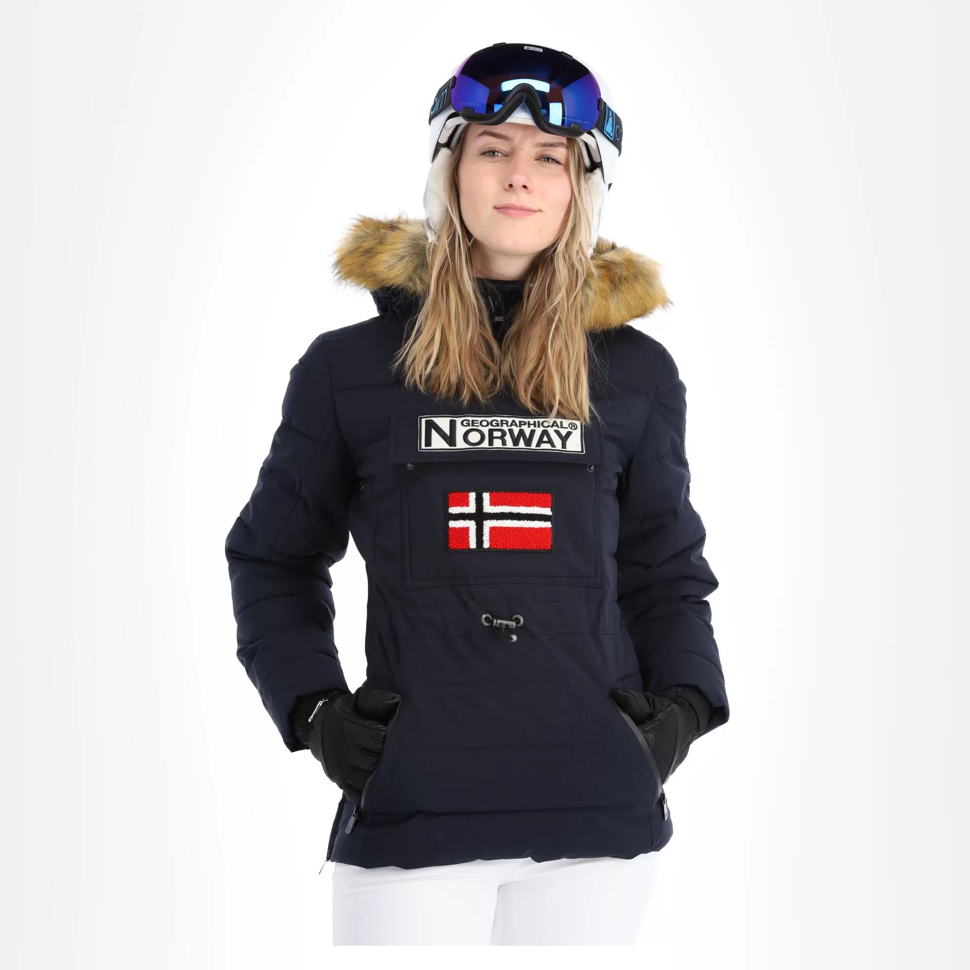 Geographical Norway, Belinda Lady New 001 + Bs Winter Anorak Women Navy Blue 4 Geographical Norway, Belinda Lady New 001 + Bs Winter Anorak Women Navy Blue - Image 2