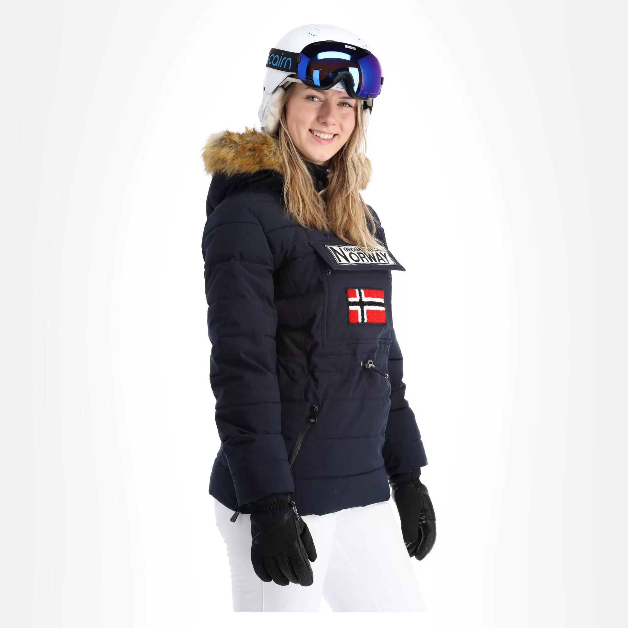 Geographical Norway, Belinda Lady New 001 + Bs Winter Anorak Women Navy Blue 6 Geographical Norway, Belinda Lady New 001 + Bs Winter Anorak Women Navy Blue - Image 4