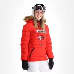 Geographical Norway, Belinda Lady New 001 + Bs Winter Anorak Women Red -Ski Online Store geographical norway belinda new 001 bs aa jas gevoerd dames rood AA21geo108e BI 04