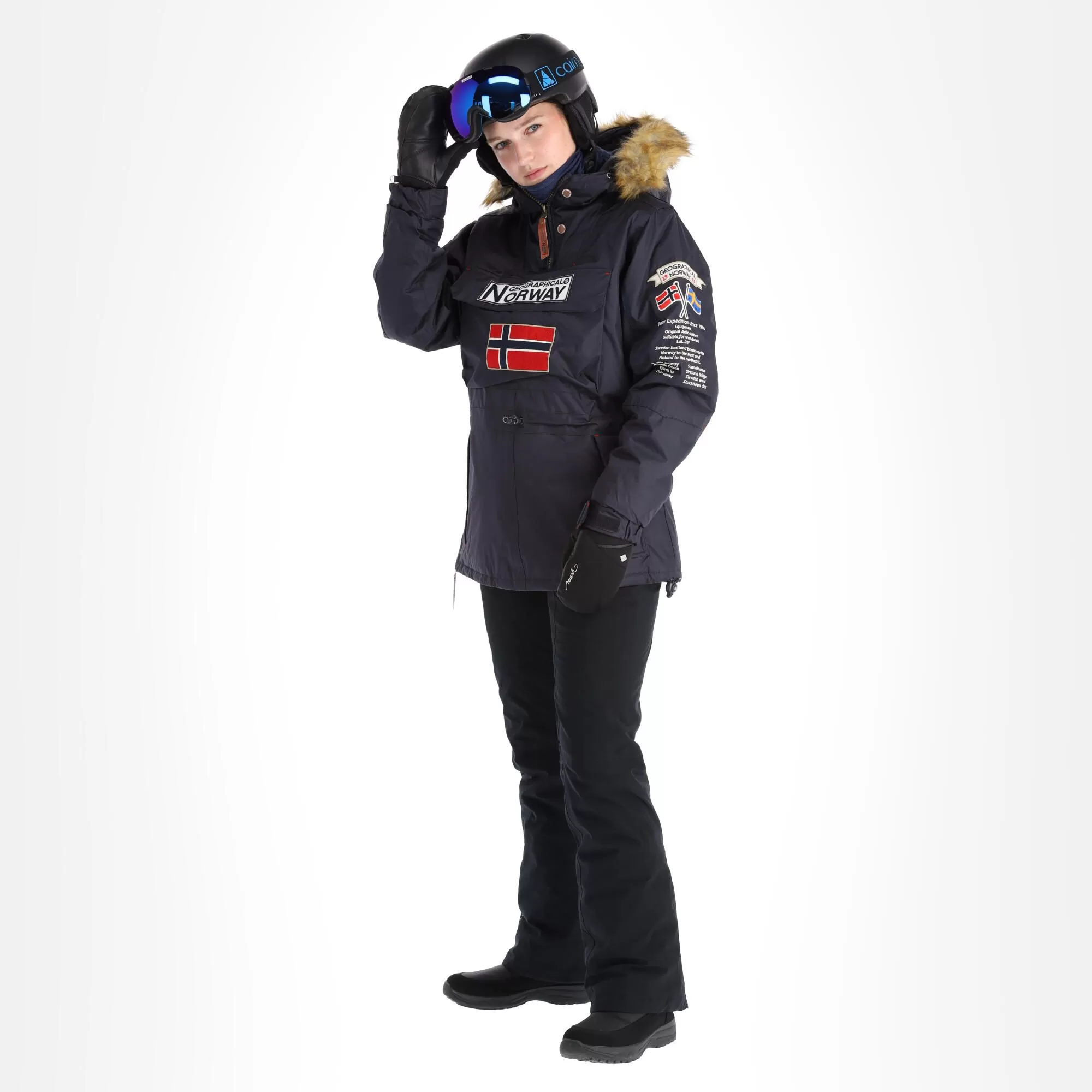 Geographical Norway, Boomera Rol-Art1 Lady 068 Winter Anorak Women Navy Blue 3 Geographical Norway, Boomera Rol-Art1 Lady 068 Winter Anorak Women Navy Blue