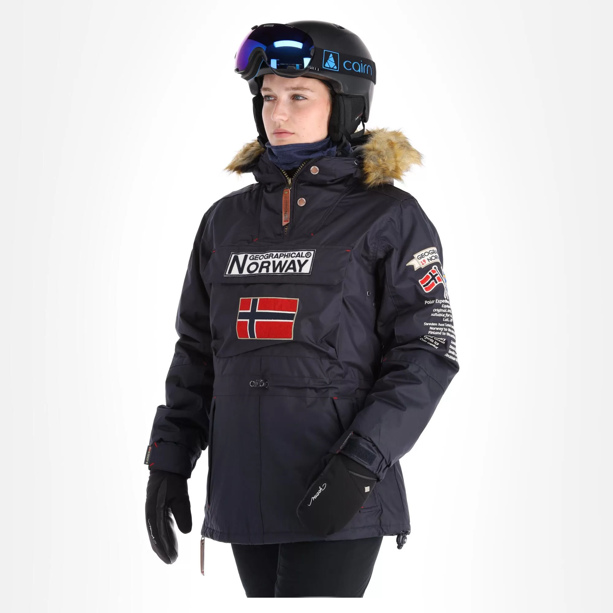 Geographical Norway, Boomera Rol-Art1 Lady 068 Winter Anorak Women Navy Blue 4 Geographical Norway, Boomera Rol-Art1 Lady 068 Winter Anorak Women Navy Blue - Image 2