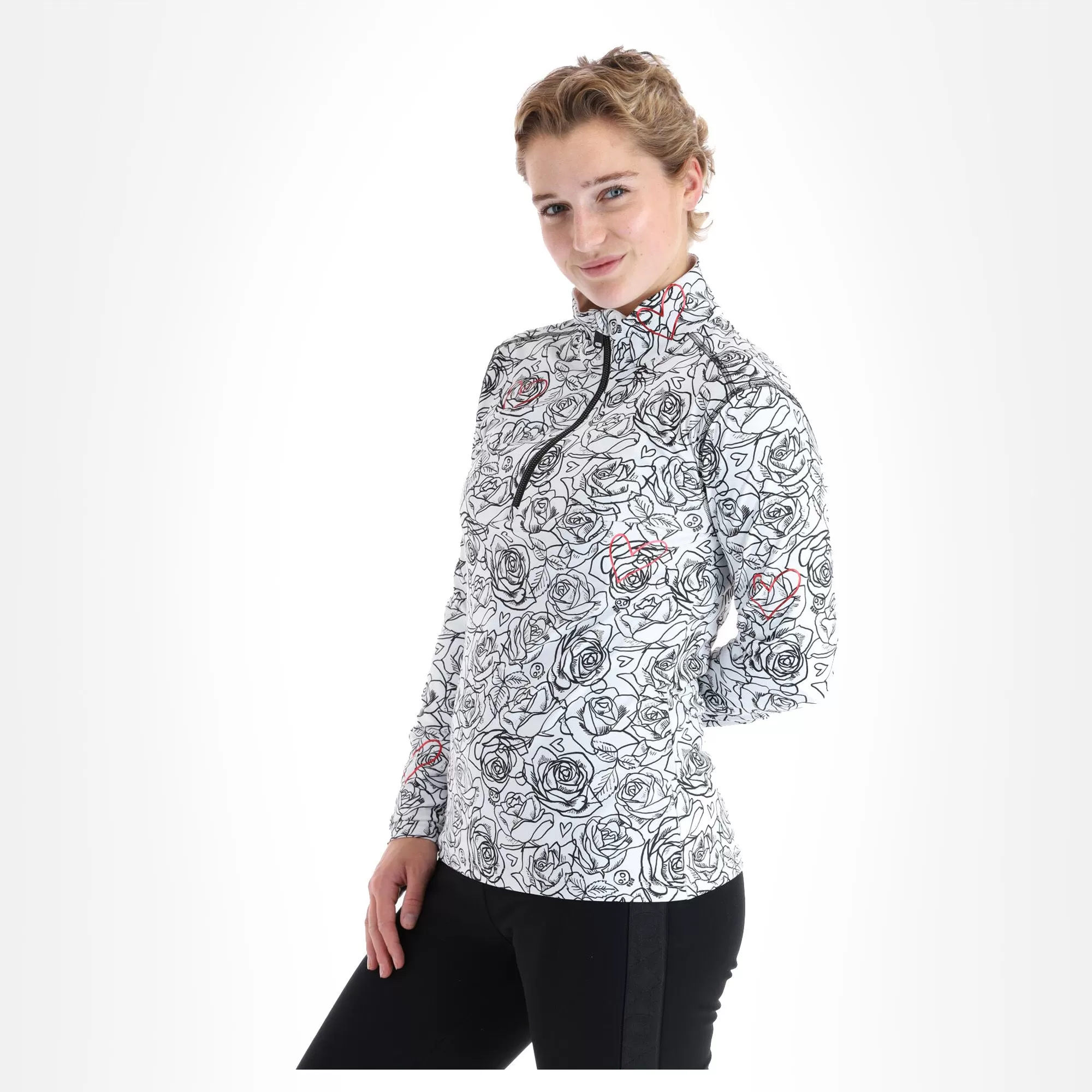 Head, Rebels Allover Midlayer Pullover Women Rebels Print White 4 Head, Rebels Allover Midlayer Pullover Women Rebels Print White - Image 2