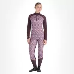Helly Hansen, Lifa Merino 1/2 Zip Thermal Shirt Women Amethyst Star Pixel Purple