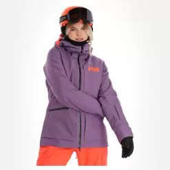 Helly Hansen, Powderqueen 3.0 Ski Jacket Women Crushed Grape Melange Purple -Ski Online Store helly hansen powderqueen 3 0 aa jas gevoerd dames crushed grape 22helly113v2 BI 04