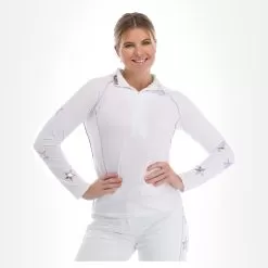 High Society, Stella Pullover Women Lila Purple, White -Ski Online Store high society half zip midlayer ga ski pully dames lila paars wit 22highs103v1 BI 04