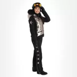 High Society, Harper Ski Jacket Women Caramel Black, Brown